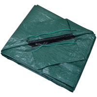 ProSource Y0909GG140 Yard Tarp with Drawstring, 9 ft L, 9 ft W, 8 mil Thick,