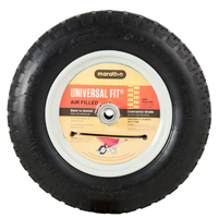 MTD 20260 Wheelbarrow Wheel, 4.8/4 x 8 in Tire, 14-1/2 in Dia Tire, Knobby