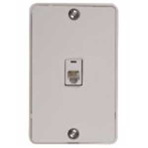 WALL PLATE PHONE JACK WHT