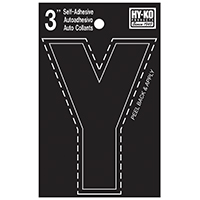 HYK-30435 LTTR HO Y VINYL 3 BLK