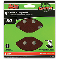 5IN 80GRIT 8HOLE HK/LOOP 5PK