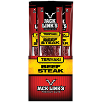 Jack Link's 02030 Beef Steak, Teriyaki Flavor, 1 oz Bag