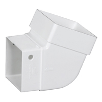 ELBOW CONTEMP SQ VINYL WHT 2IN