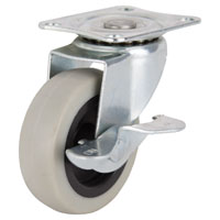 3IN TPR SWIVEL CASTER W/BRAKE