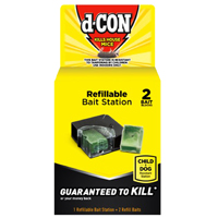 d-CON 89545 Mouse Bait Station With 2 Refills, 2 -Opening