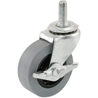 Shepherd Hardware 3264 Swivel Caster with Brake, 2 in Dia Wheel, 0.84 in W