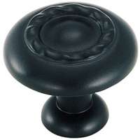 KNOB CABINET 1-1/4IN FLAT BLK