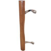 DOOR HANDLE PATIO WOOD/CHROME