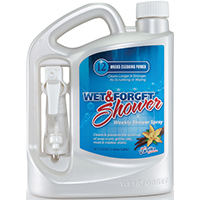 WET & FORGET 801064 Shower Cleaner, 64 oz Bottle, Liquid, Soft Vanilla, Pale