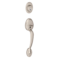 SCHLAGE HDLESET PLY/GEO SATIN NI