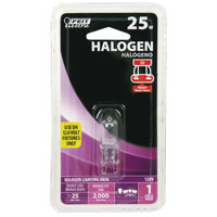 Feit Electric BPQ25/G9 Halogen Bulb, 25 W, G9 Lamp Base, JCD T4 Lamp, 3000 K
