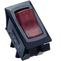 GB GSW Series GSW-42 Rocker Switch, 125/250 V, Nylon, Black