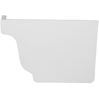 GUTTER END CAP RIGHT WHITE