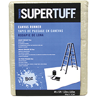 Trimaco SUPERTUFF 58907 Drop Cloth, 12 ft L, 4 ft W, Canvas, Gold