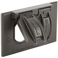 BELL 5180 5180-2 Weatherproof Flip Cover, 4.563 in W, 1 -Gang, Aluminum,