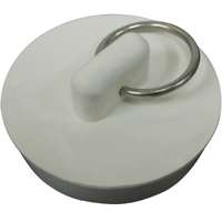 DRAIN STOPPER WHITE RUBB 1-1/2