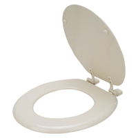 TOILET SEAT RND WOOD BONE