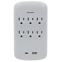 TAP 6-OUT W 1 USB PORT 1 TYPEC