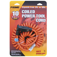 CORD EXT PWR TL ORG 16/3G 10FT