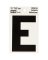 HY-KO RV-50/E Reflective Letter, Character: E, 3 in H Character, Black