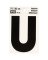 LETTER 'U' REFLECTIVE 3IN