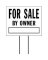 HY-KO LFS-1 Lawn Sign; For Sale By Owner; Black Legend; Plastic; 24 in W x