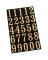 HY-KO MM-3N Packaged Number Set, 1-3/4 in H Character, Gold Character, Black