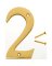 4" SOLID BRASS NUMBER 2
