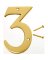 4" SOLID BRASS NUMBER 3