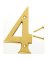 4" SOLID BRASS NUMBER 4