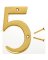 4" SOLID BRASS NUMBER 5