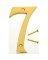 4" SOLID BRASS NUMBER 7