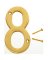 4" SOLID BRASS NUMBER 8