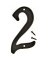 HY-KO PN-29/2 House Number, Character: 2, 4 in H Character, Black Character,