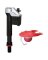 Korky QuietFILL Platinum 830MP Toilet Fill Valve and Flapper Kit, <=1.6 gpf, Red
