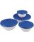 BOWL SET WHT W/BLUE ATOLL 8 PC