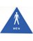 SIGN MEN TRIANGLE 12IN PLASTIC
