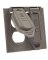 WALLPLATE COVER 2-DPLX GRY 2G