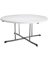 60 Inch Round Commercial Fold-in-Half Table, White Granite