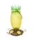 PINEAPPLE TOP-FILL GLASS HUMMINGBIRD FEEDER (28OZ)