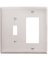 WALL PLATE 2G TGL/DECR MID WHT