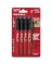 MARKER FINE POINT BLACK 4PK