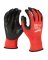 GLOVES NITR DIP A3 RED/BLACK L