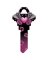 KEY BLANK SC1-30 HEART BLK/PINK