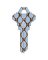 KEY BLANK SC1-39 BLU/TAN LEAVES