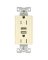 Arrow Hart TR7755LA-K Combination USB Receptacle, 2 -Pole, 3.1 A USB, 15 A