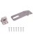 ProSource Fixed Staple Safety Hasp, 3-1/2 In L, Fixed Pin, Steel, Galvanized