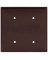 WALL PLATE 2GANG BLANK STD BRN