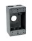 BOX 1G W/4 3/4IN HOLES WP GRY