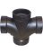 ABS TEE DOUBLE SANITARY 2IN